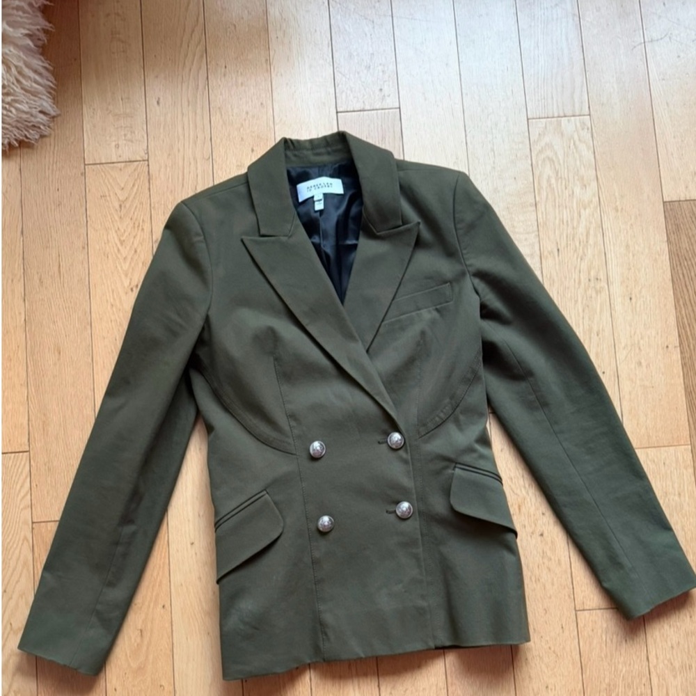 Derek Lam Double Breasted Blazer in Army/ Olive Green 💚